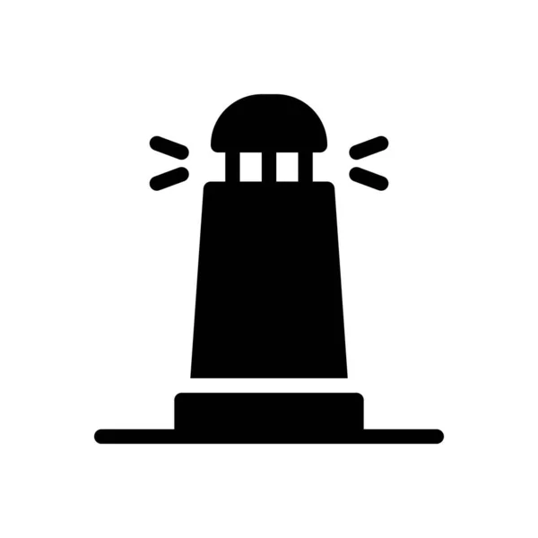 Ilustracja Wektora Lighthouse Przejrzystym Tle Symbole Jakości Premium Ikona Glifów — Wektor stockowy