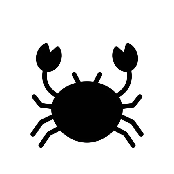 Krab Vector Illustratie Een Transparante Achtergrond Premium Kwaliteit Symbolen Glyphs — Stockvector