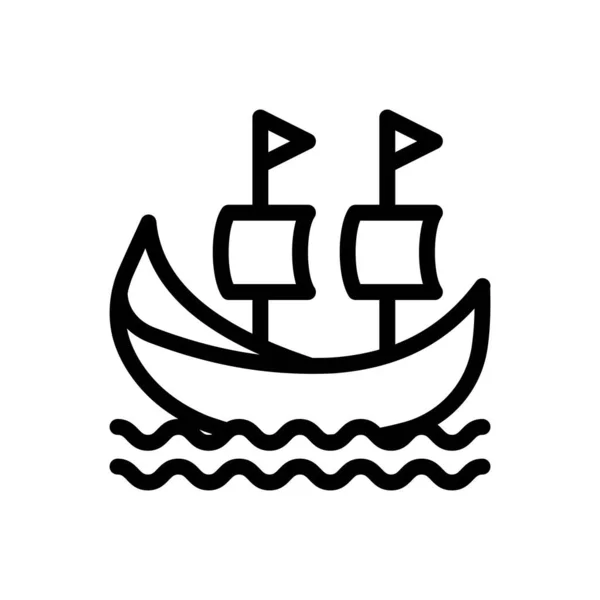 Sail Vector Illustration Transparent Background Premium Quality Symbols Thin Line — 스톡 벡터