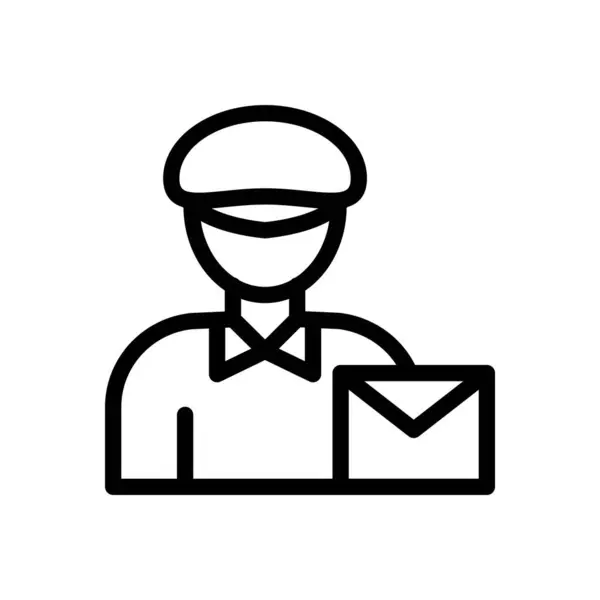 Postman Vector Illustration Transparent Background Premium Quality Symbols Thin Line — Image vectorielle