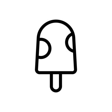 Şeffaf bir arkaplanda buzlu şeker vektör çizimi. Konsept ve grafik tasarımı için ince çizgi simgesi..