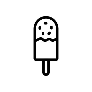 Şeffaf bir arkaplanda buzlu şeker vektör çizimi. Konsept ve grafik tasarımı için ince çizgi simgesi..