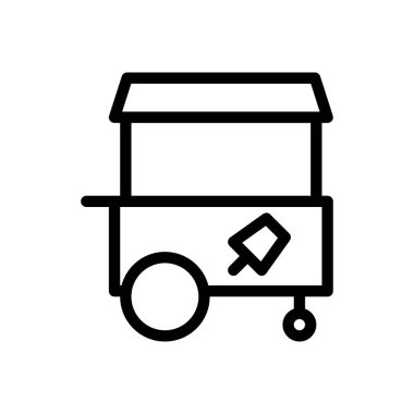 ice cream kiosk vector illustration on a transparent background.Premium quality symbols.Thin line icon for concept and graphic design.