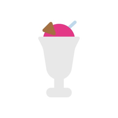 ice cream glass vector illustration on a transparent background.Premium quality symbols.Stroke icon for concept and graphic design.