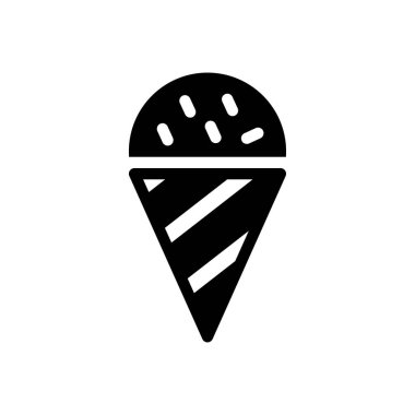 ice cream cone vector illustration on a transparent background.Premium quality symbols.Glyphs icon for concept and graphic design.