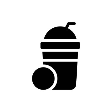 ice cream shake vector illustration on a transparent background.Premium quality symbols.Glyphs icon for concept and graphic design.