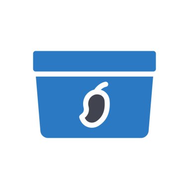 mango ice cream vector illustration on a transparent background.Premium quality symbols.Glyphs icon for concept and graphic design.