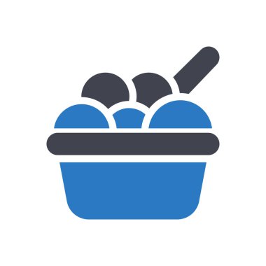 ice cream scoope vector illustration on a transparent background.Premium quality symbols.Glyphs icon for concept and graphic design.