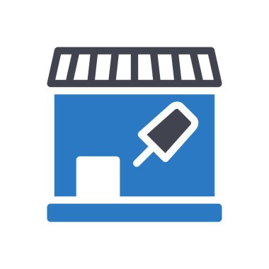 ice cream shop vector illustration on a transparent background.Premium quality symbols.Glyphs icon for concept and graphic design.