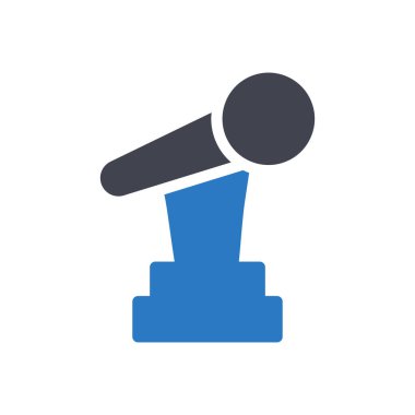 Şeffaf bir arkaplan üzerinde MIC vektör çizimi. Konsept ve grafik tasarım için mükemmel kalite sembolleri..