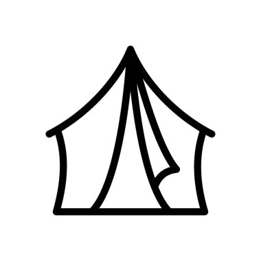 immigration camping vector illustration on a transparent background.Premium quality symbols.Thin line icon for concept and graphic design.