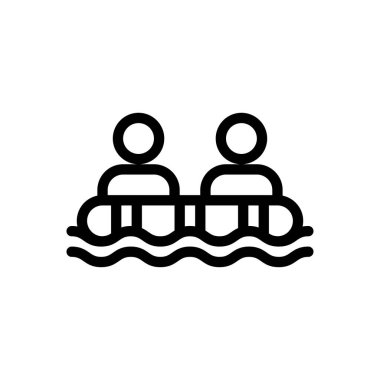 immigration boat vector illustration on a transparent background.Premium quality symbols.Thin line icon for concept and graphic design.