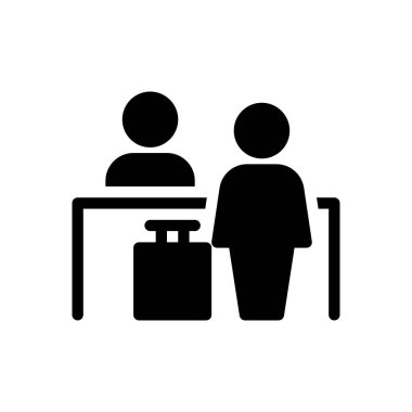 airport reception vector illustration on a transparent background.Premium quality symbols.Glyphs icon for concept and graphic design.