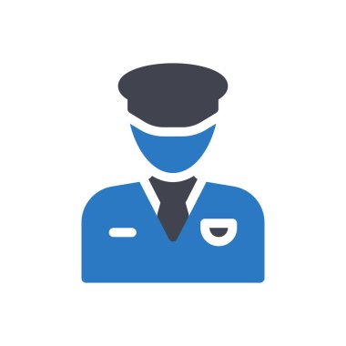 Şeffaf bir arkaplan üzerinde memur vektör çizimi. Konsept ve grafik tasarım için mükemmel kalite sembolleri..