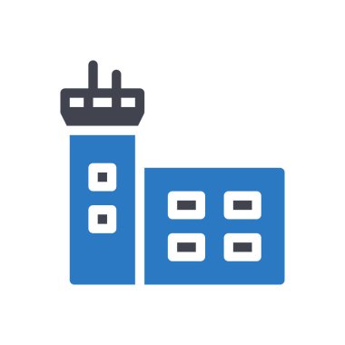 aerodrome vector illustration on a transparent background.Premium quality symbols.Glyphs icon for concept and graphic design.