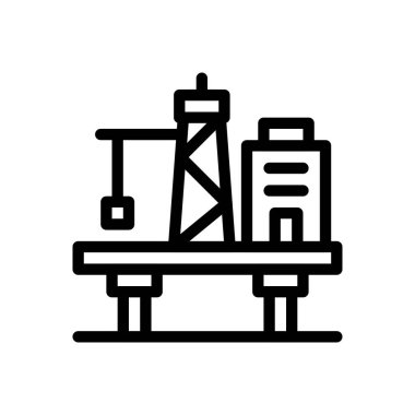 seashore factory vector illustration on a transparent background.Premium quality symbols.Thin line icon for concept and graphic design.