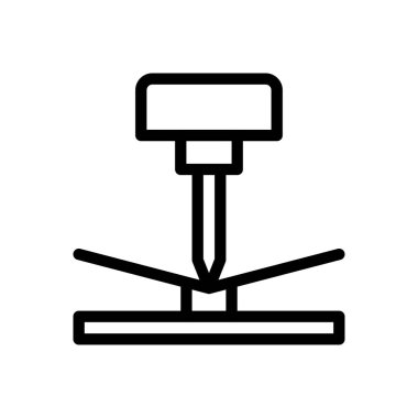 Şeffaf bir arkaplanda kaynak vektör çizimi. Premium kalite semboller. Konsept ve grafik tasarım için ince çizgi simgesi.