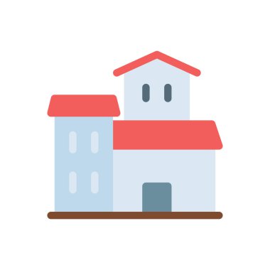 Şeffaf bir arkaplan üzerinde fabrika vektör illüstrasyonu. Konsept ve grafik tasarımı için birinci sınıf kalite simgeler..