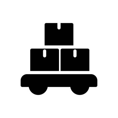 trolley boxes vector illustration on a transparent background.Premium quality symbols.Glyphs icon for concept and graphic design.