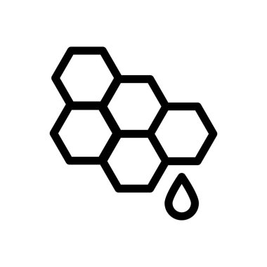 Şeffaf bir arkaplanda bal vektörü çizimi. Konsept ve grafik tasarımı için ince çizgi simgesi..