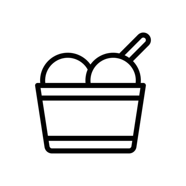 Ice Cream Scoope Vector Illustration Transparent Background Premium Quality Symbols —  Vetores de Stock