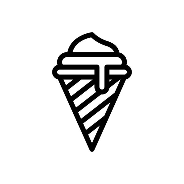 Ice Cream Cone Vector Illustration Transparent Background Premium Quality Symbols — Vettoriale Stock