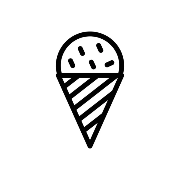 Ice Cream Cone Vector Illustration Transparent Background Premium Quality Symbols — Vettoriale Stock