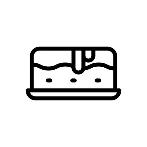 Векторная Иллюстрация Торта Прозрачном Фоне Премиум Символы Качества — стоковый вектор
