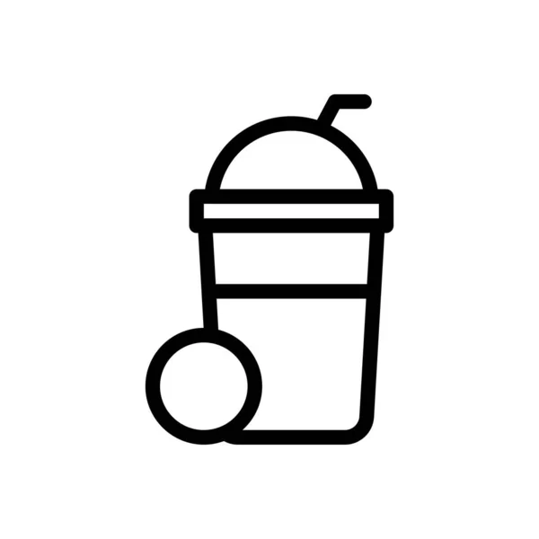 Ice Cream Shake Vector Illustration Transparent Background Premium Quality Symbols — Stok Vektör