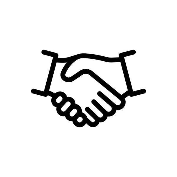 Shake Hand Vector Illustration Transparent Background Premium Quality Symbols Thin — Stok Vektör