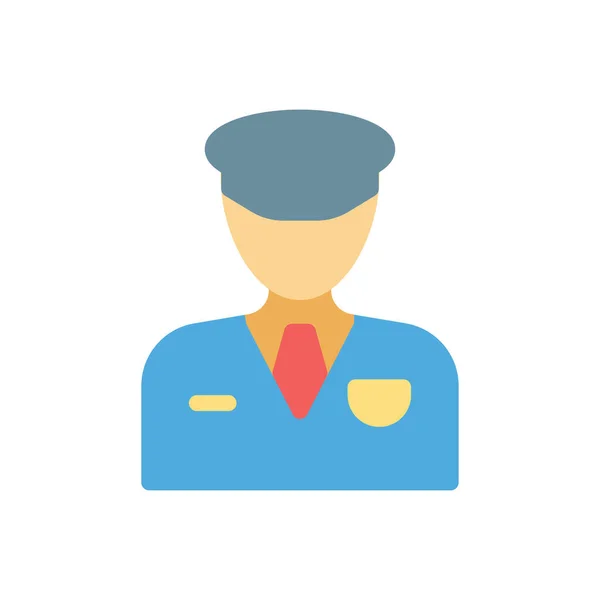 Officer Vector Illustration Transparent Background Premium Quality Symbols Stroke Icon — 스톡 벡터