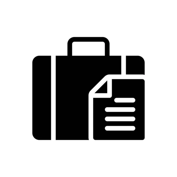 Briefcase Document Vector Illustration Transparent Background Premium Quality Symbols Glyphs — Stock Vector