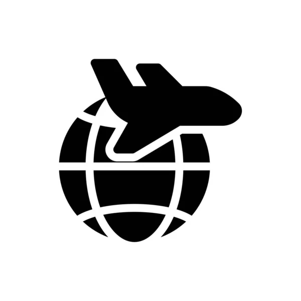 Immigration Flight Vector Illustration Transparent Background Premium Quality Symbols Glyphs — 图库矢量图片