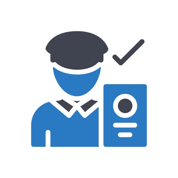 Police Vector Illustration Transparent Background Premium Quality Symbols Glyphs Icon — Stock Vector