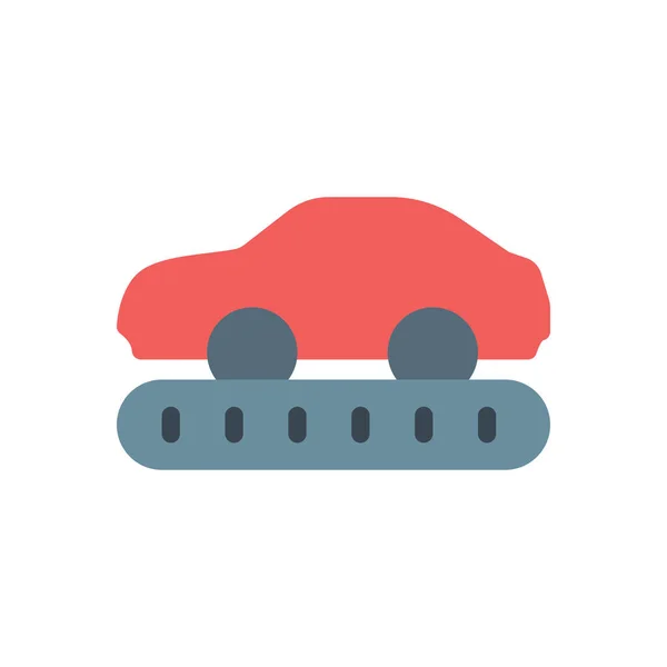 Conveyor Car Vector Illustration Transparent Background Premium Quality Symbols Stroke — Vetor de Stock
