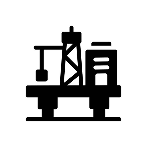 Seashore Factory Vector Illustration Transparent Background Premium Quality Symbols Glyphs — Stockový vektor