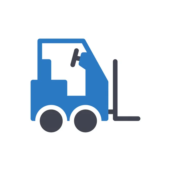 Forklift Vector Illustration Transparent Background Premium Quality Symbols Glyphs Icon — Stok Vektör