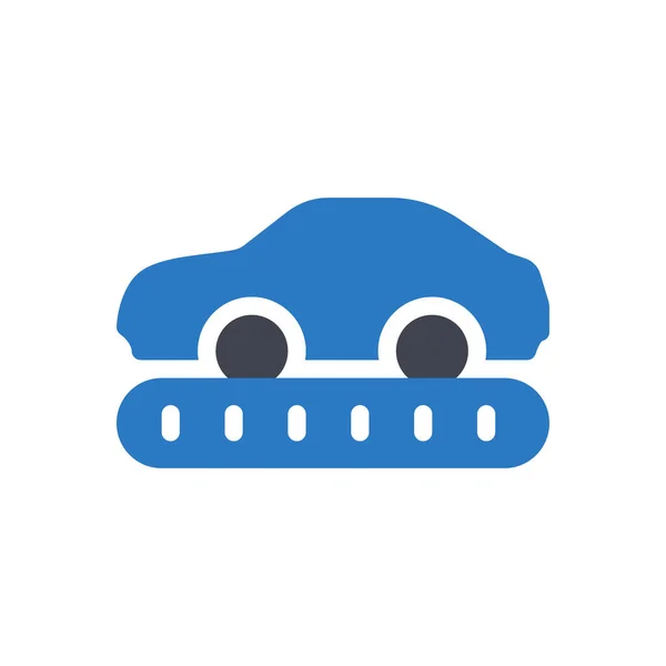 Conveyor Car Vector Illustration Transparent Background Premium Quality Symbols Glyphs — 图库矢量图片