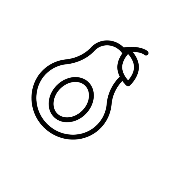 Авокадо Векторні Ілюстрації Прозорому Фоні Символи Якості Премій Піктограма Тонкої — стоковий вектор