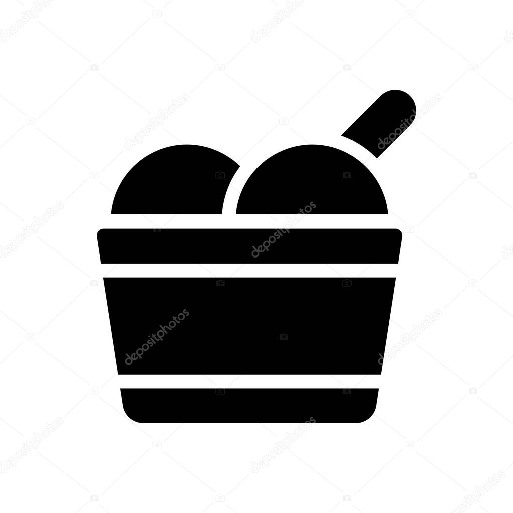 ice cream scoope vector illustration on a transparent background.Premium quality symbols.Glyphs icon for concept and graphic design.