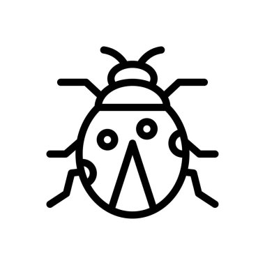 ladybug vector illustration on a transparent background.Premium quality symbols.Thin line icon for concept and graphic design.