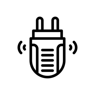 Saydam bir arkaplan üzerinde makine vektör çizimi. Premium kalite sembolleri. Konsept ve grafik tasarım için ince çizgi simgesi.