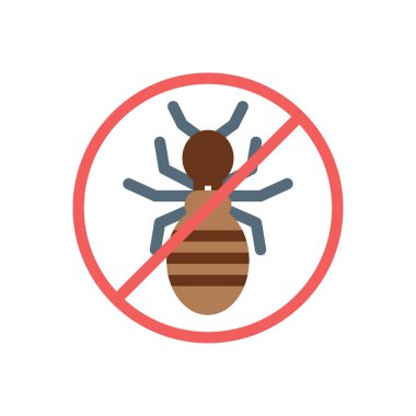 insect ban vector illustration on a transparent background.Premium quality symbols.Stroke icon for concept and graphic design.