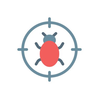 target bug vector illustration on a transparent background.Premium quality symbols.Stroke icon for concept and graphic design.