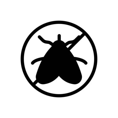insect ban vector illustration on a transparent background.Premium quality symbols.Glyphs icon for concept and graphic design.