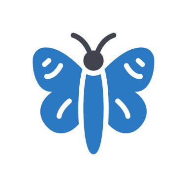 Şeffaf bir arkaplan üzerinde kelebek vektör çizimi. Konsept ve grafik tasarımı için en iyi kalite semboller..