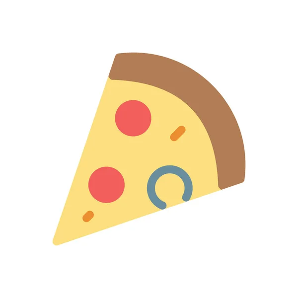Pizza Slice Vector Illustration Transparent Background Premium Quality Symbols Stroke — Stockvektor