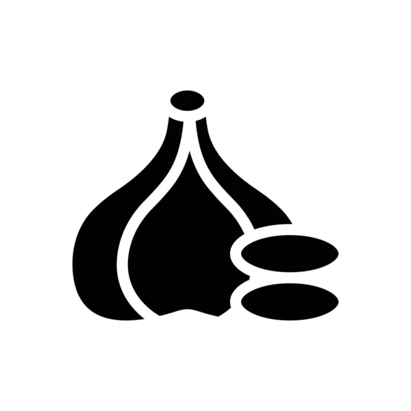 Garlic Vector Illustration Transparent Background Premium Quality Symbols Glyphs Icon — Stock Vector