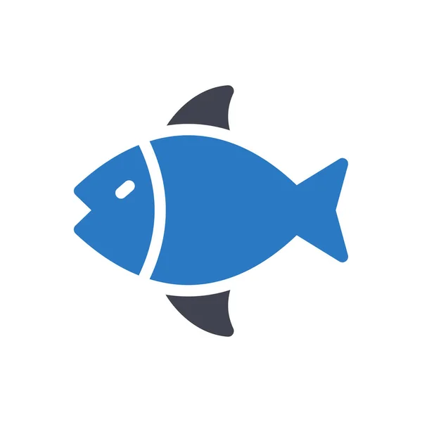 透明背景下的鱼类矢量图解 高级质量符号 概念和图形设计的Glyphs图标 — 图库矢量图片