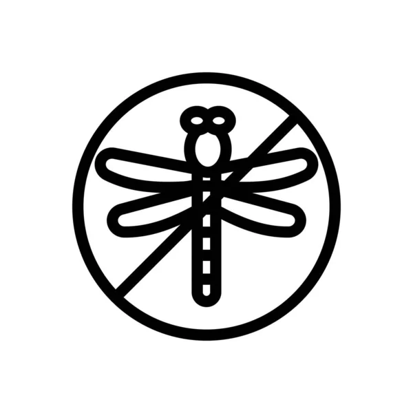 Mosquito Ban Vector Illustration Transparent Background Premium Quality Symbols Thin — 图库矢量图片